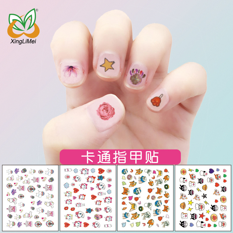 Wholesale or Custom Nail Art Tattoo Stickers For Girls Water Transfer Nail temporary Tattoos For Kids