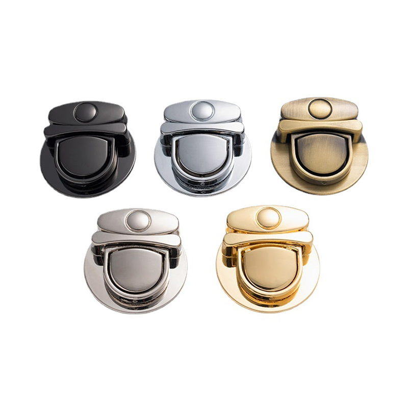 wholesale hot selling Metal Big Round Thumb Buckle Lock Clasp,for Leather Bags Case Box Handbags.