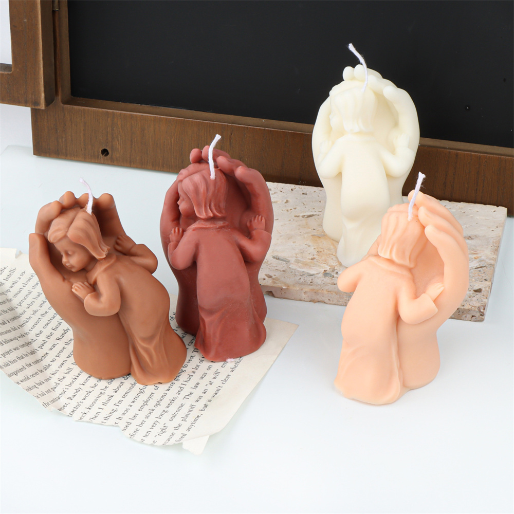 Sleeping Girl Candle Silicone Mold Handmade Thumbelina Desktop Gypsum Molds Epoxy Resin Aromatherapy Making Tool Home Fragrance