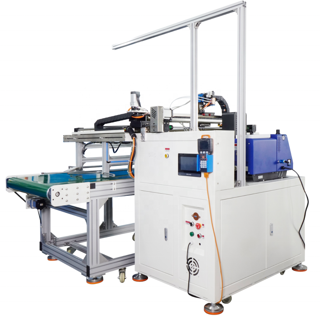 RINNGO Online Gluing Machines CNC Conveyor Glue Applicator Four Axis Removable Automatic Book Box Hot Melt Glue Dispenser