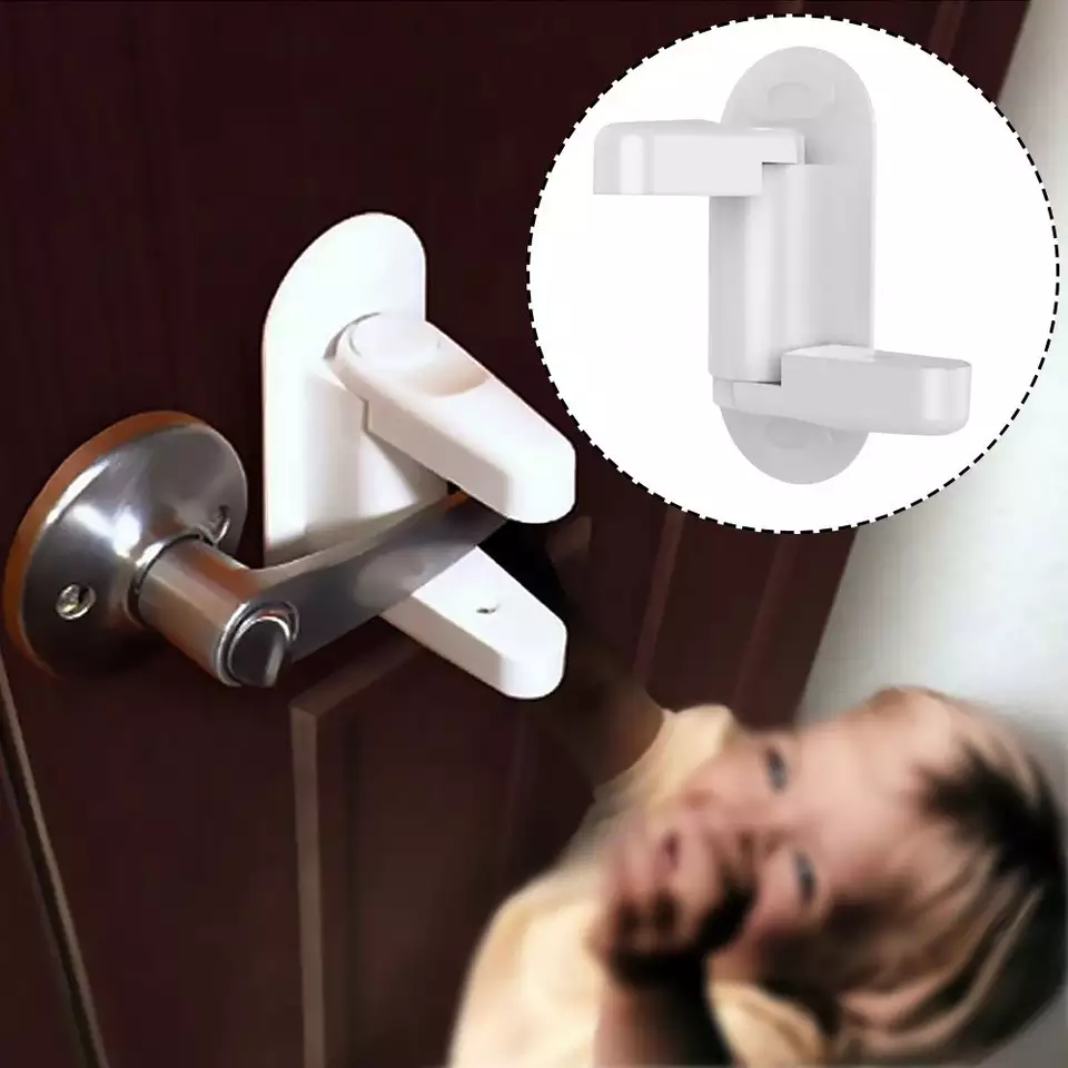 Plastic Handle Safety Protective Door Handle Lock Safety Tools And Door Lever Lock Handles Child Adhesive Proof Doors