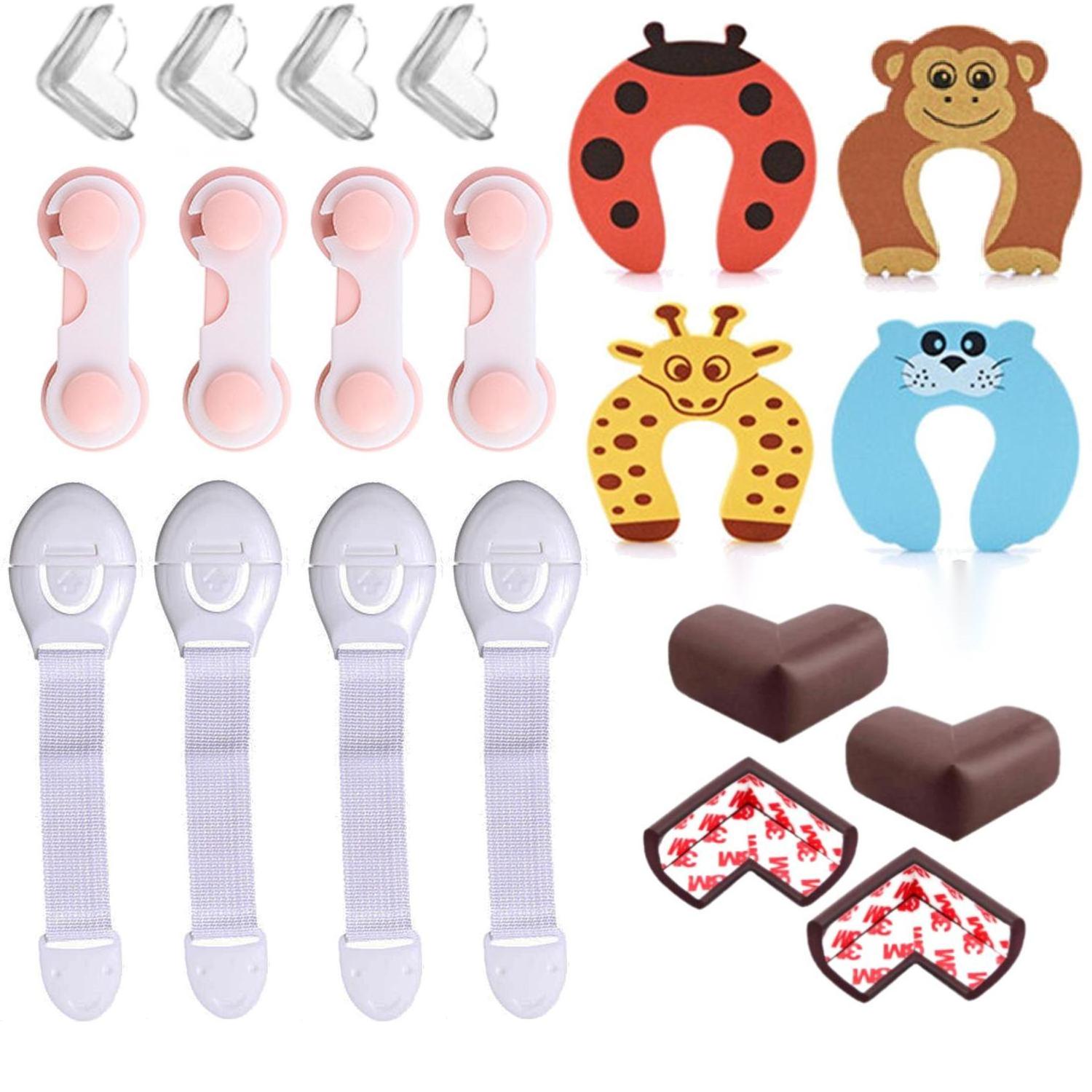 20 Packs Children Protector Kit Baby Safety  Childproofing Products Baby Safety Lock Set Table Corner Kit