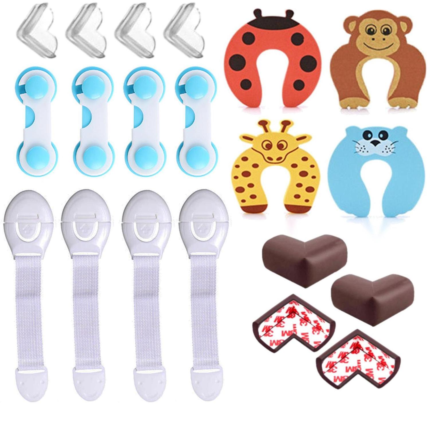 20 Packs Children Protector Kit Baby Safety  Childproofing Products Baby Safety Lock Set Table Corner Kit