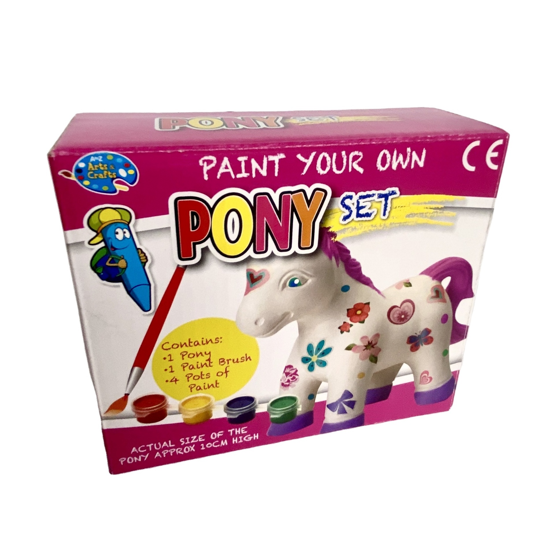 Kids Crafts Ceramics Pony DIY Educational Toy Painting Set for Boys and Girls