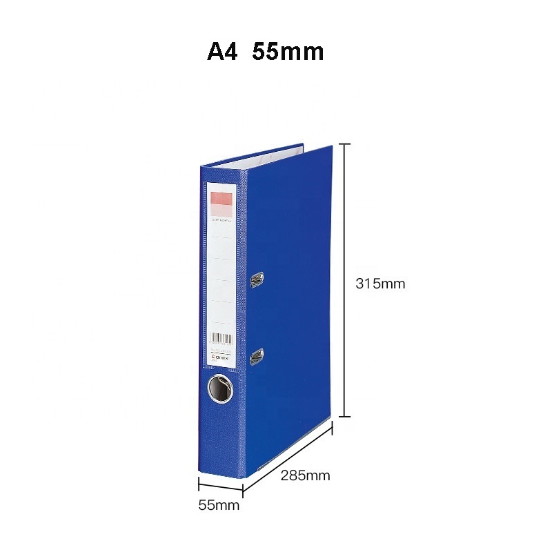 Hot sales A4 Size Hardboard Lever Arch File Office School Document File Folder 2 Metal Ring F/C Ring Binder Filing Folder