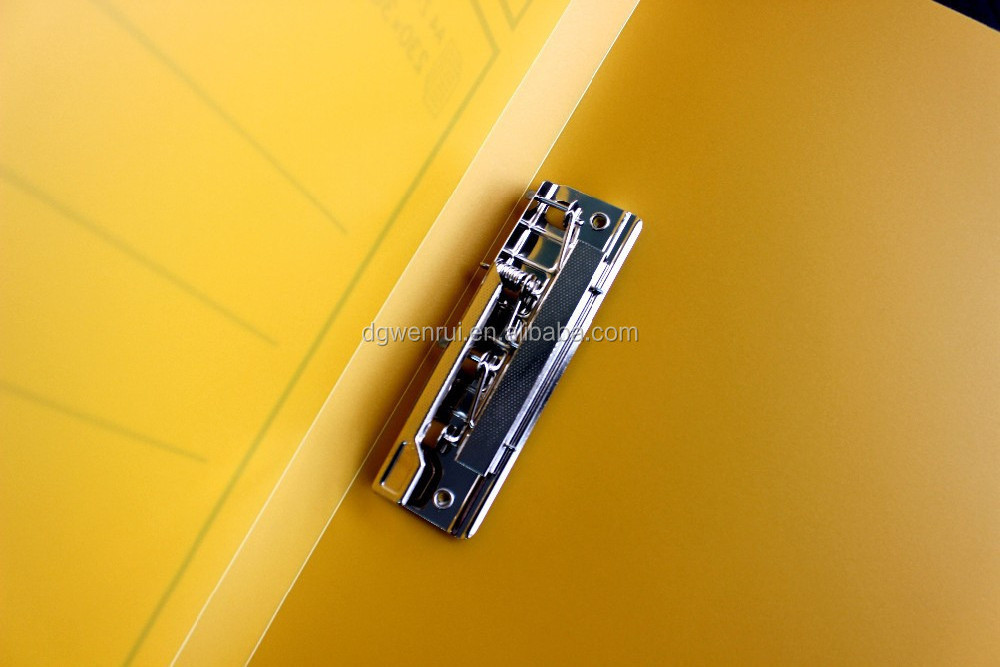 Promotional A4 PP spring metal clip file with the fresh cover