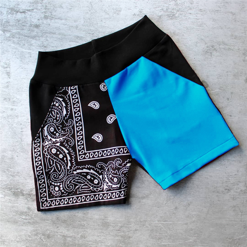 2021 New summer beach wear workout summer shorts paisley shorts men bandana print shorts