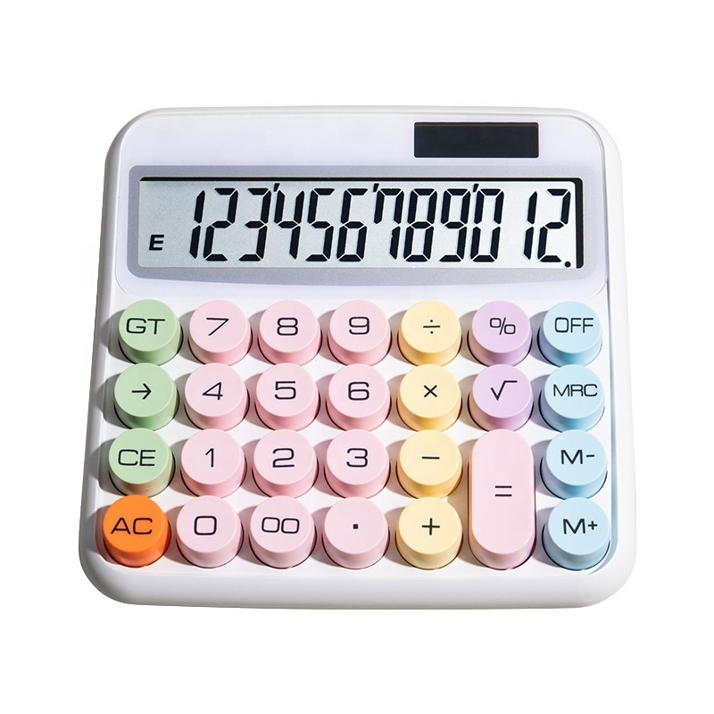 Colorful keys calculator electronic desktop cute new calculate office gift LCD calculator with fashion Mechanical key