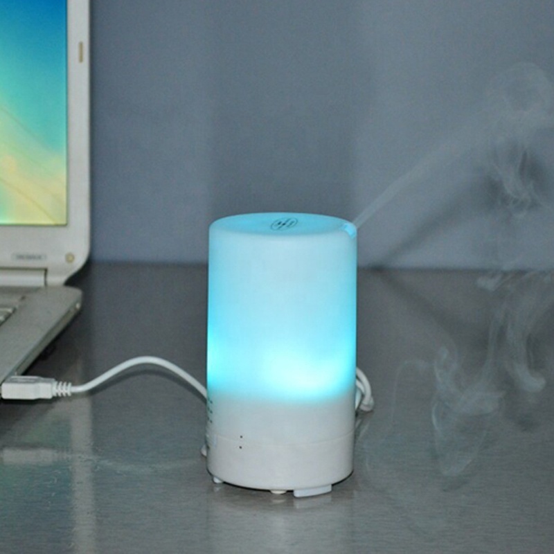 125ml Humidifier 7 Color Light Bulb Humidifier Small Capacity Ultrasonic Purifier Cute Gift Cool Mist Humidifier Aroma Diffuser