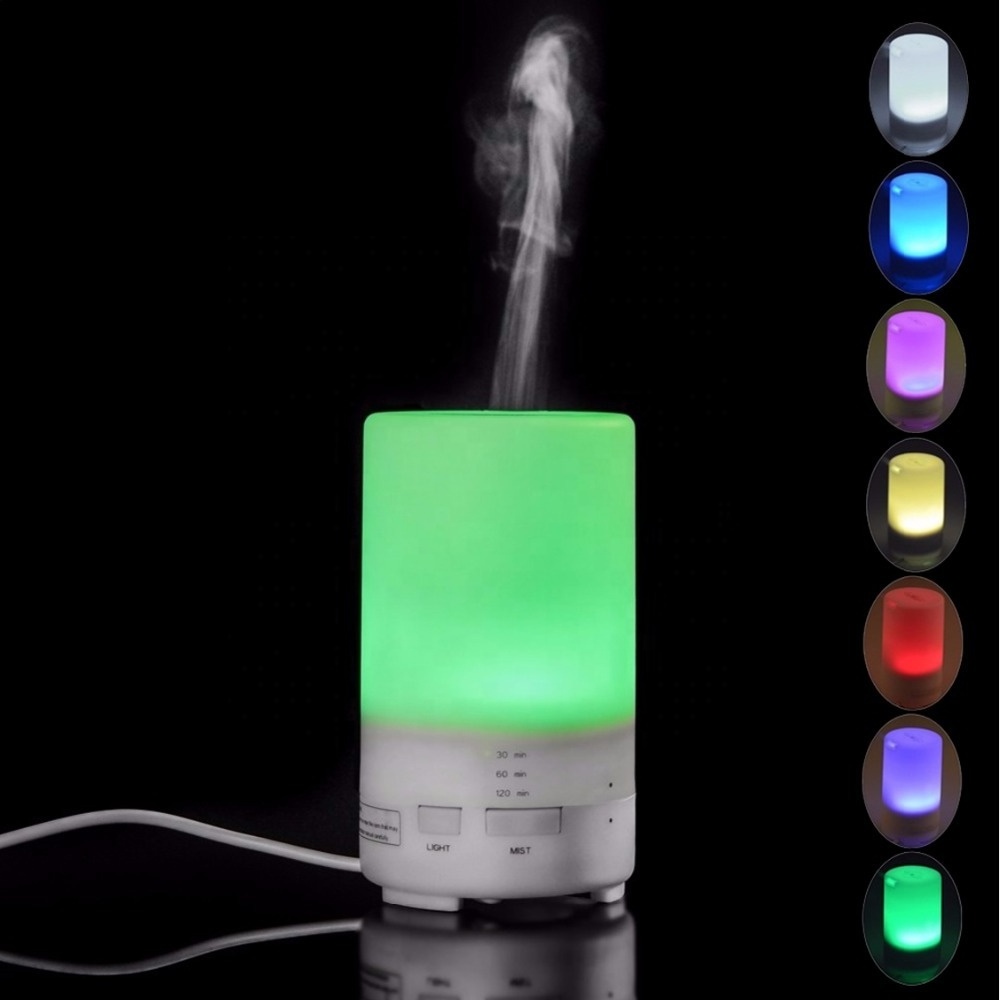 125ml Humidifier 7 Color Light Bulb Humidifier Small Capacity Ultrasonic Purifier Cute Gift Cool Mist Humidifier Aroma Diffuser