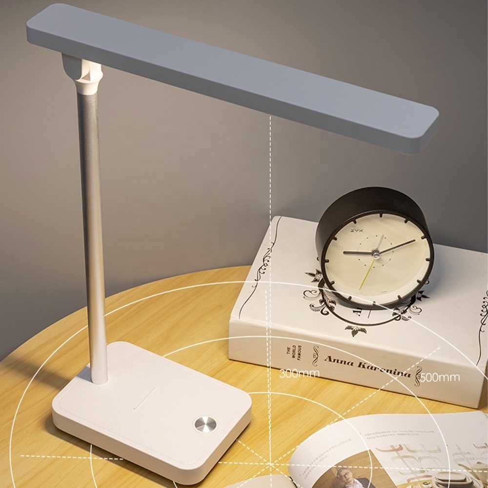 Led Desk Lamp 3 Color Stepless Dimmable Touch Foldable Table Lamp Bedside Reading Eye Protection Night Light DC5V USB Chargeable