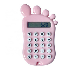 Small And Cute Foot Calculator Silicone Button Take Your Computer With You For Learning 8-Digit Display Calculator