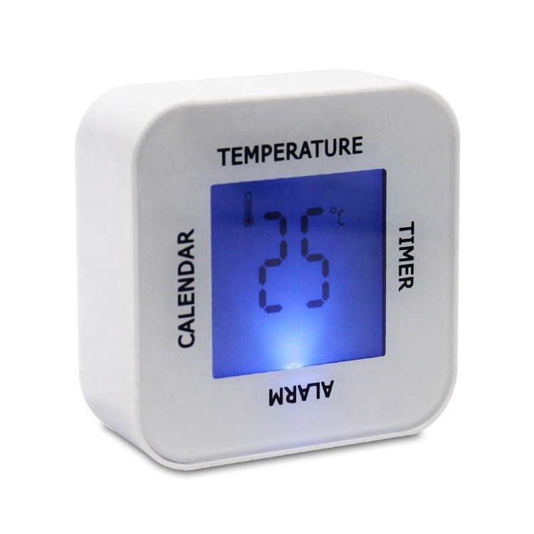 Multi-function digital rotation induction alarm clock timer calendar temperature desktop clock 4-side Rotation countdown