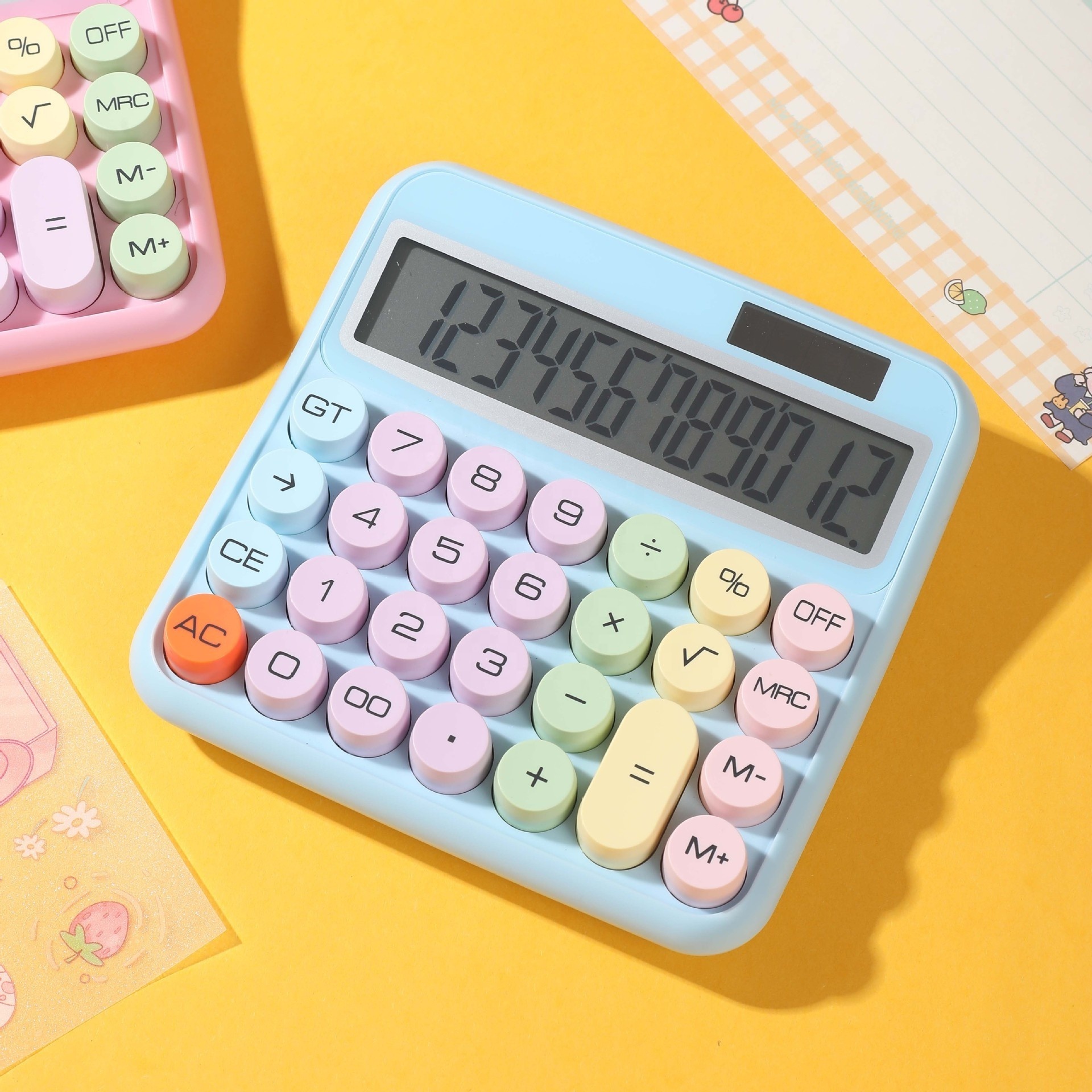 Colorful keys calculator electronic desktop cute new calculate office gift LCD calculator with fashion Mechanical key