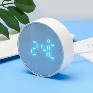 Portable desk clock round clock countdown timer magnetic suction desk timer multifunctional electronic clock