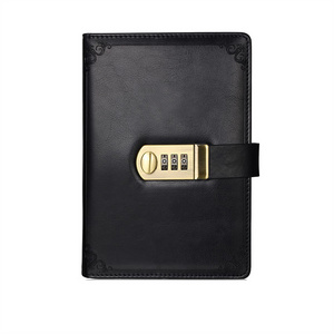 Lock Leather Digital Password Diary Book Vintage Privacy Pu Leather Journal Notebook With Password Lock