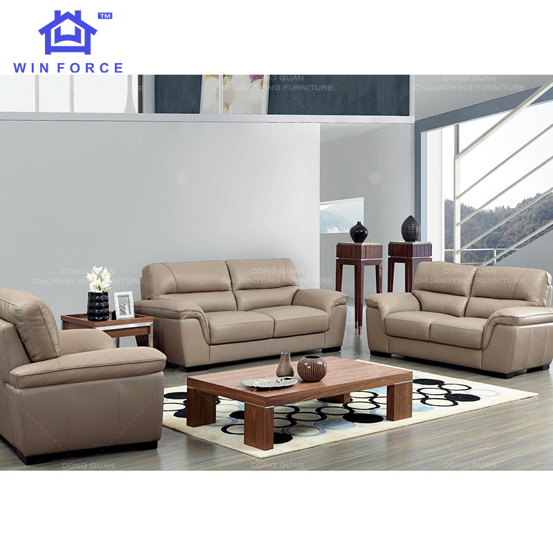 Winforce Wholesale American Style Luxury Sofa Couch Design 2 Seater Office Leather Sofa Living Room Sofa Set Furniture