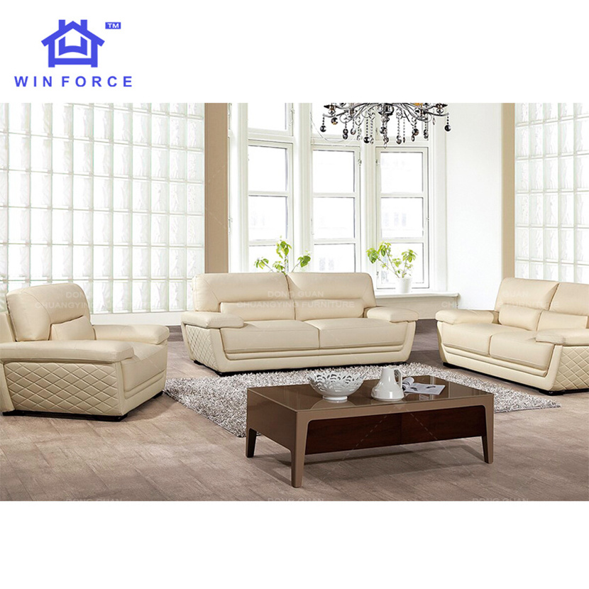 Winforce Wholesale Best Choice Luxury Living Room Multiple Seats Sofa Set Leather Office Double Sofa Three-Seat Sofa