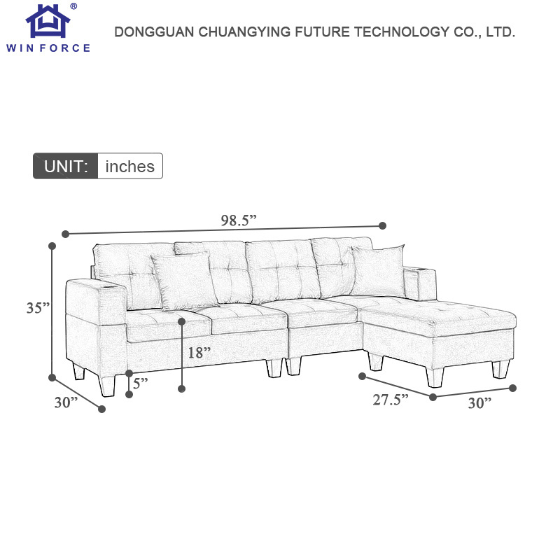 Winforce New Design 2 Chesterfield Living Room Set Small Recliner 3 Seater Sofas