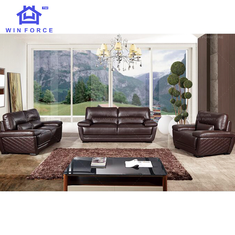 Winforce Wholesale Best Choice Luxury Living Room Multiple Seats Sofa Set Leather Office Double Sofa Three-Seat Sofa