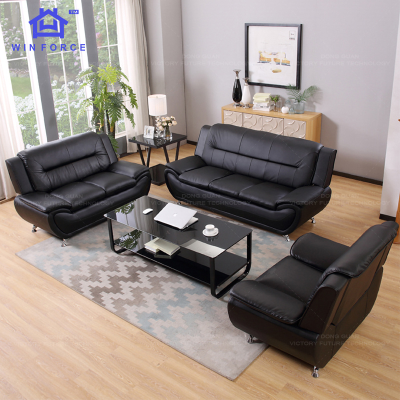 Manufacturers Direct Selling Price American style Classic Popular Living Room Sofa Set Furniture Leather Office Sofa Set