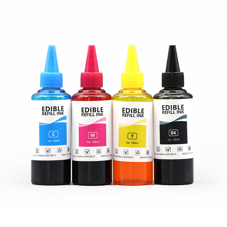 Good quality 100ml edible ink food grade printing ink for canon MG6450 MG5550 IX6850 printer