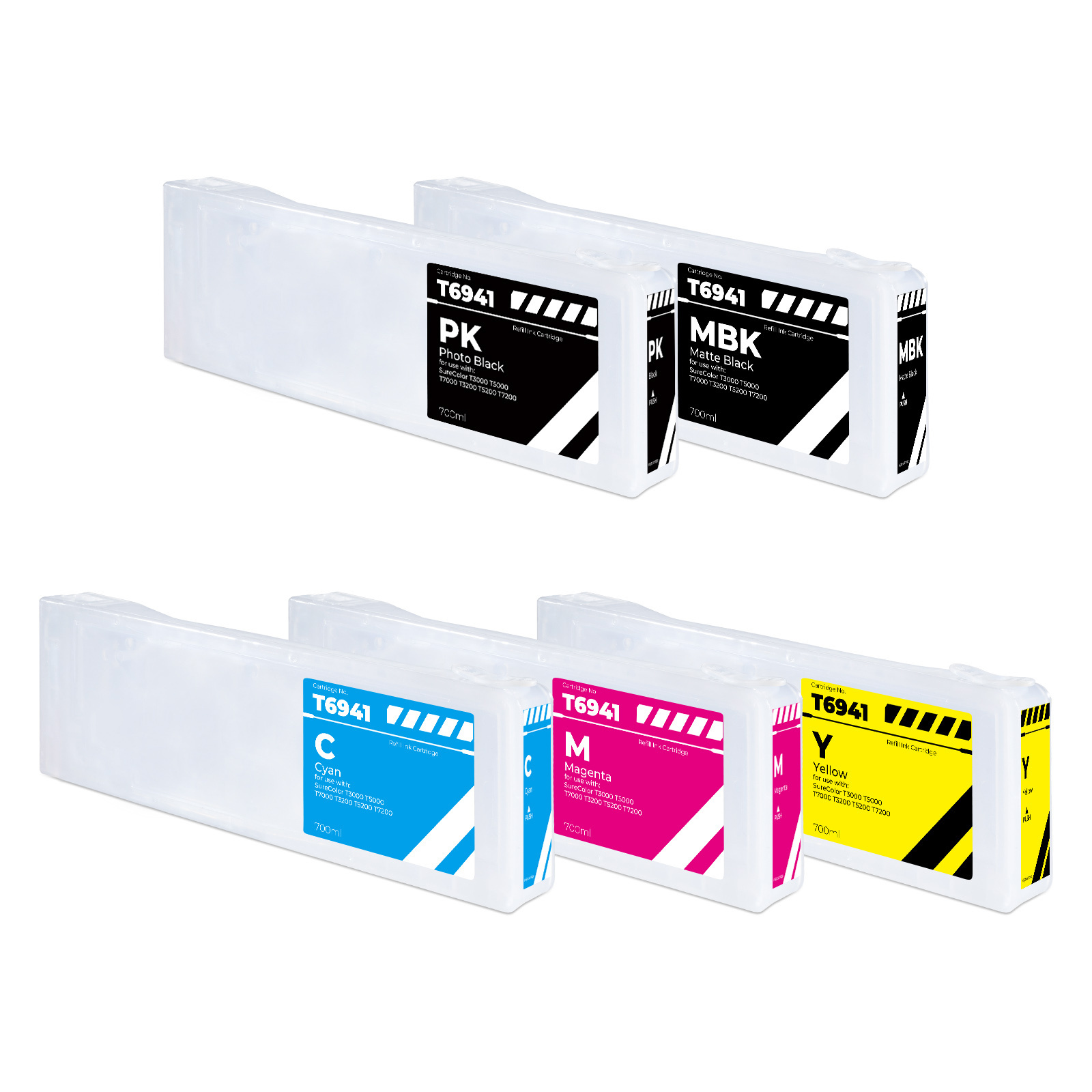 T6361-T6369 350ML 700ML Empty Refillable Ink Cartridge for Epson 7700 7900 9900 9890 9900 printer With Reset Chips