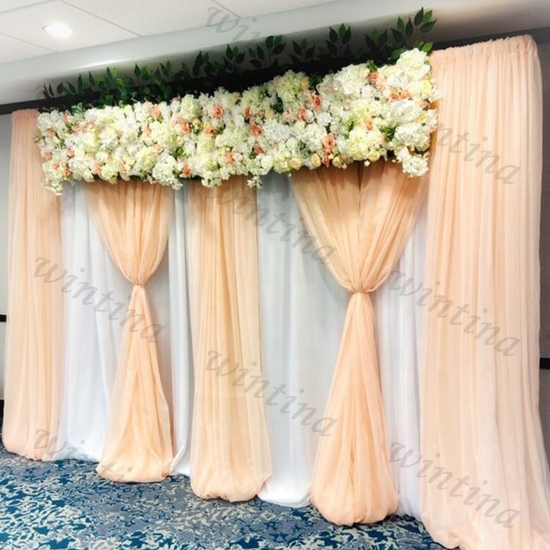 Retractable wedding background frame aluminum pipe and drape background for weddings and events