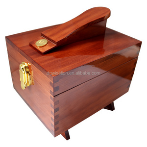 High quality custom-made packing box shoe boxes pine wooden shoe-shine kit box