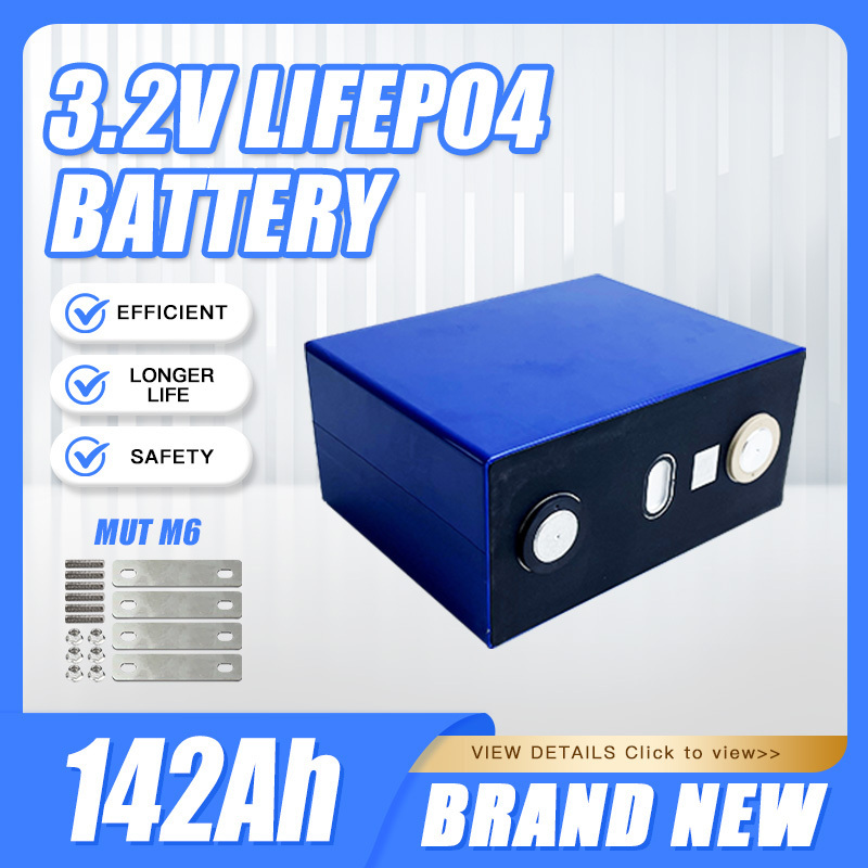 3.2V Lifepo4 142AH Battery Rechargeable Battery 12V 24V 48V Battery Pack for RV Golf Cart Boats Solar Energy