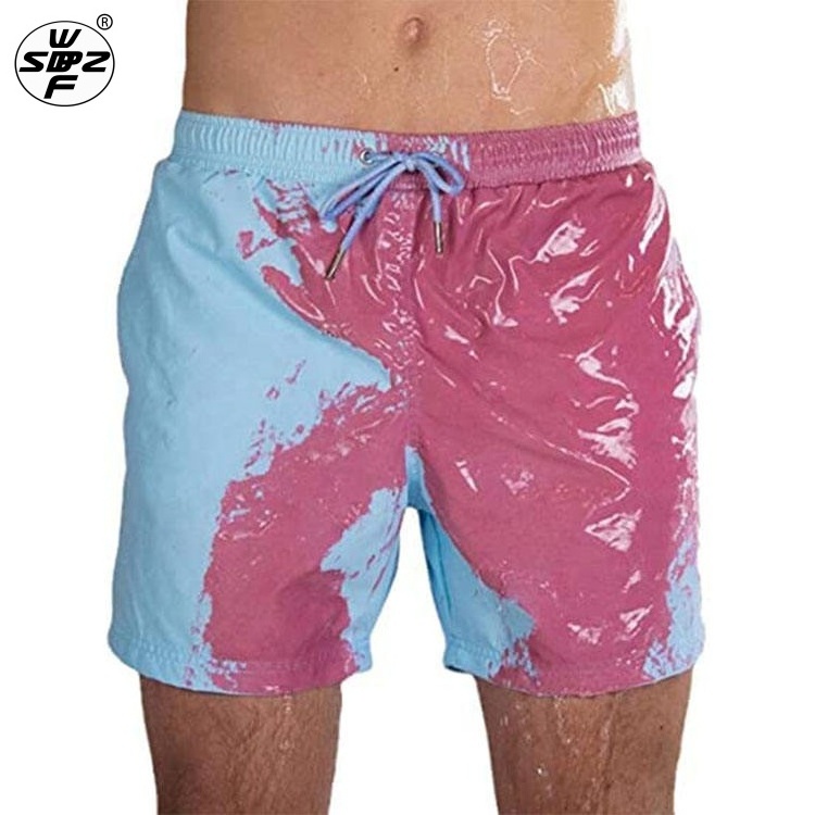 Wholesale Quick Dry Swimwear Color Changing Swim Beach Trunks Men Summer Shorts