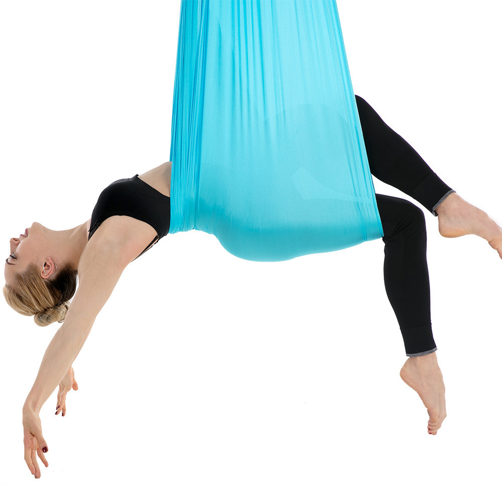 2021 Knot-Free Contains Indoor Yoga Buckles and Ropes Stretch anti gravity silk swing trapeze Aerial Yoga Hammock