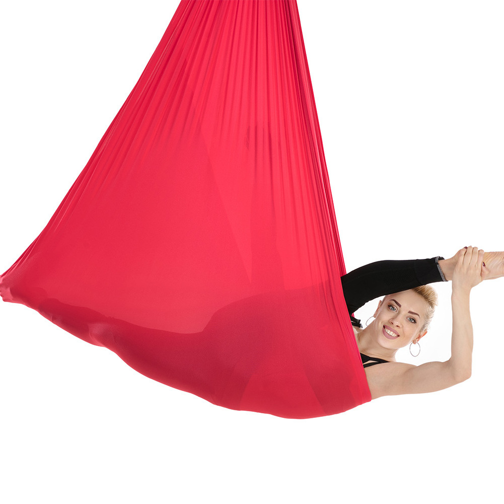 2021 Knot-Free Contains Indoor Yoga Buckles and Ropes Stretch anti gravity silk swing trapeze Aerial Yoga Hammock