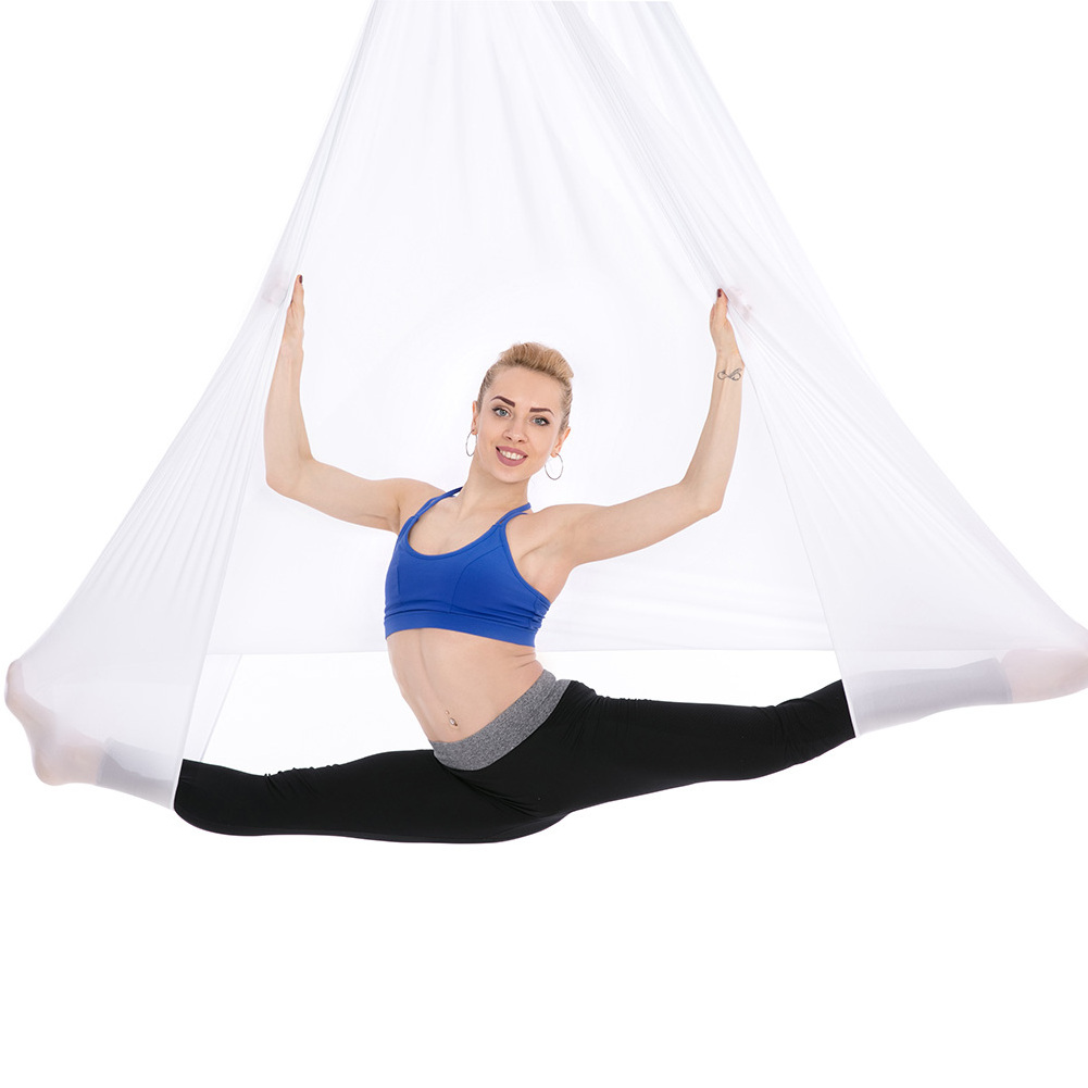 2021 Knot-Free Contains Indoor Yoga Buckles and Ropes Stretch anti gravity silk swing trapeze Aerial Yoga Hammock