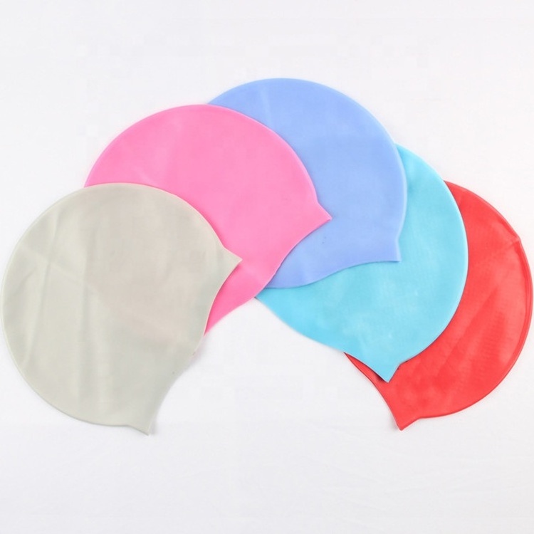 OEM Logo Printed Suitable Seamless Hat Adult Kids No Minimum Custom Latex Silicone Swim Cap