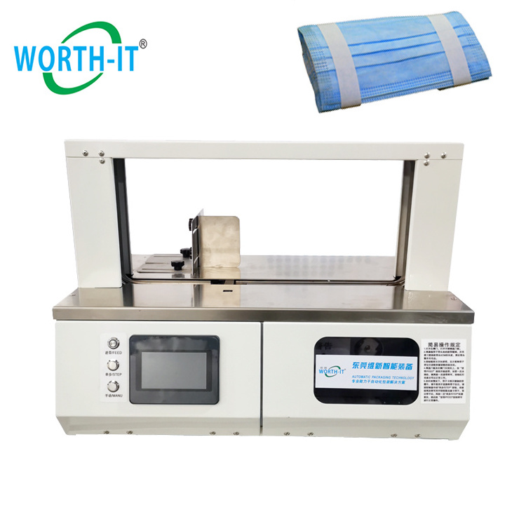 Worth-IT Automatic table top banding machine paper bander packaging wrapping and banding machine Banknote Banding Machine