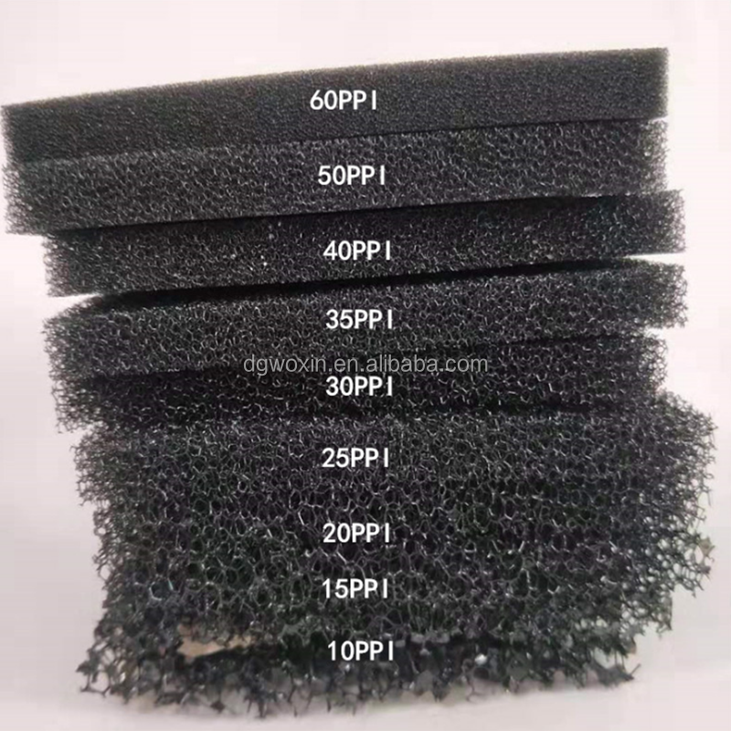 WOXIN 10ppi polyurethane foam sponge filters with glue layer for hydrodermabrasion machine