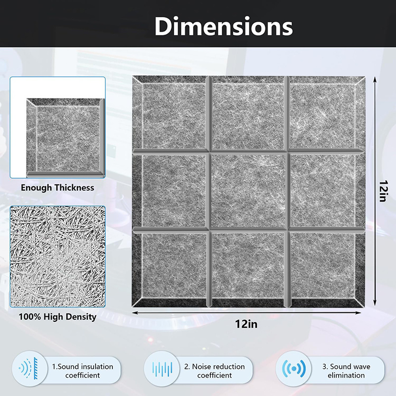 Acoustic Panels from China Factory Made from Polyester Fiber for Acoustic Foam and Acoustical Ceiling