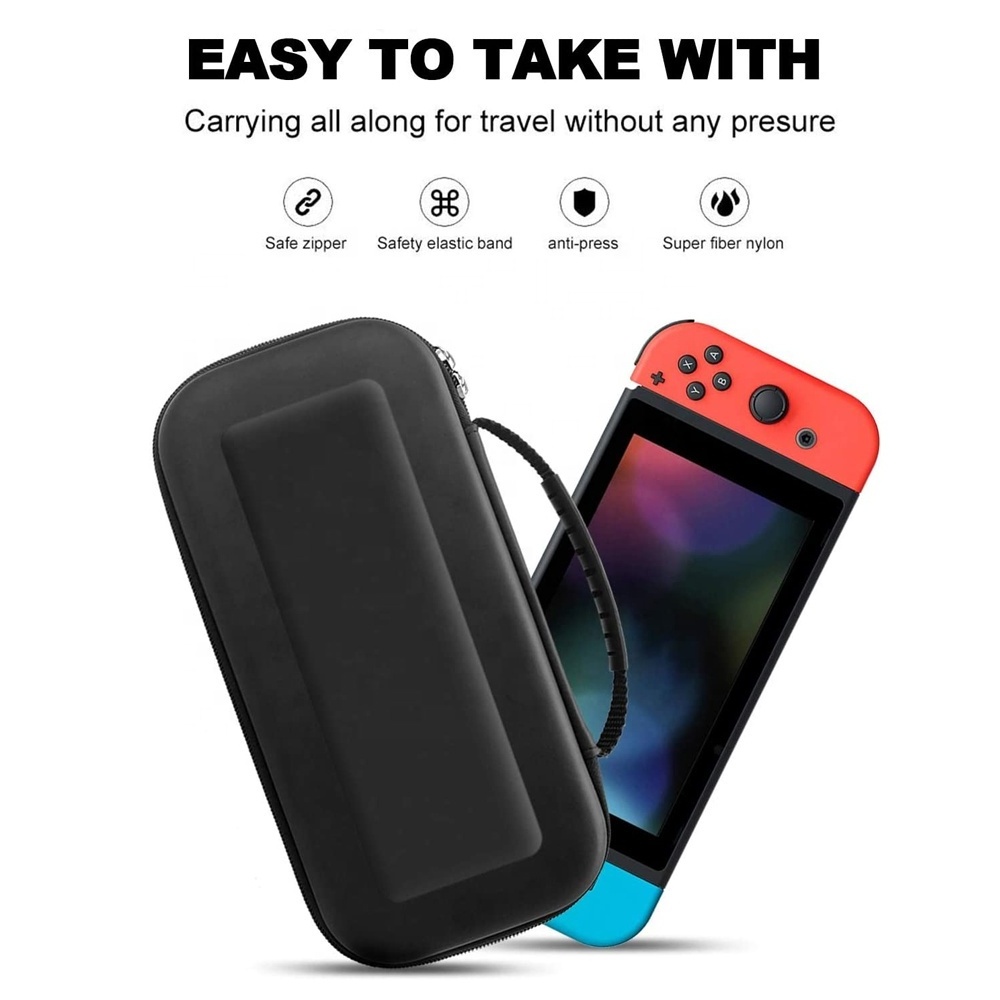 Nintendo Switch Carrying Case Hard Shell Travel Carrying Box Case for Nintendo Switch with 10 Game Cards Holders Portable Pouch