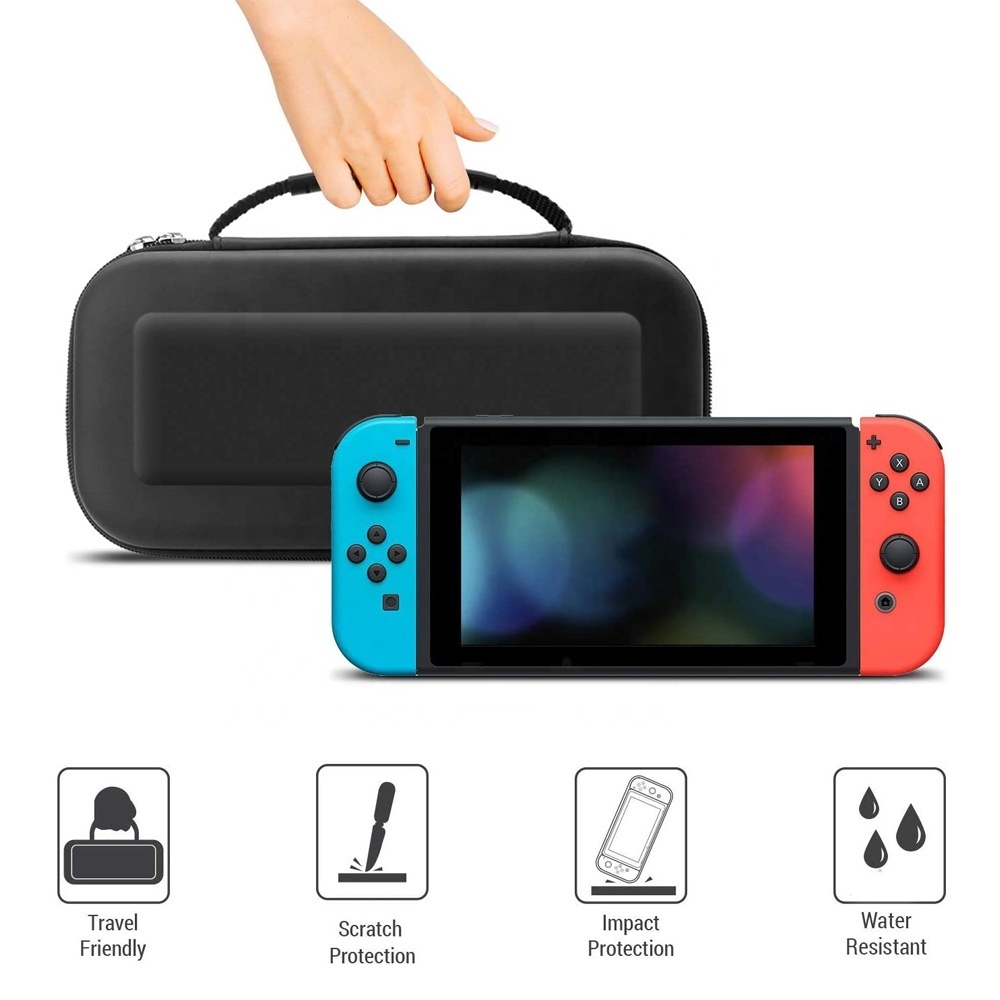 Nintendo Switch Carrying Case Hard Shell Travel Carrying Box Case for Nintendo Switch with 10 Game Cards Holders Portable Pouch