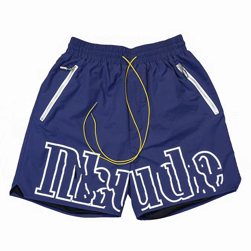 Custom Graphic Print Reflective Nylon Shorts Double Layer Seamless Spandex Bulk Athletic Sports Nylon Shorts Men