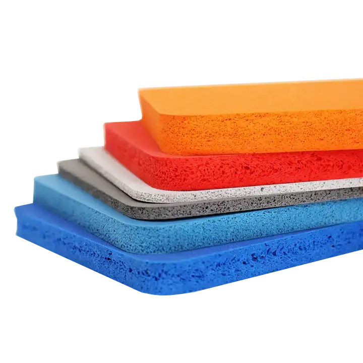 Low Smok Non Toxic Flame Retardant Different Density Silicone Rubber Foam For Aerospace Automotive Oil Gas Rail Mass Transit