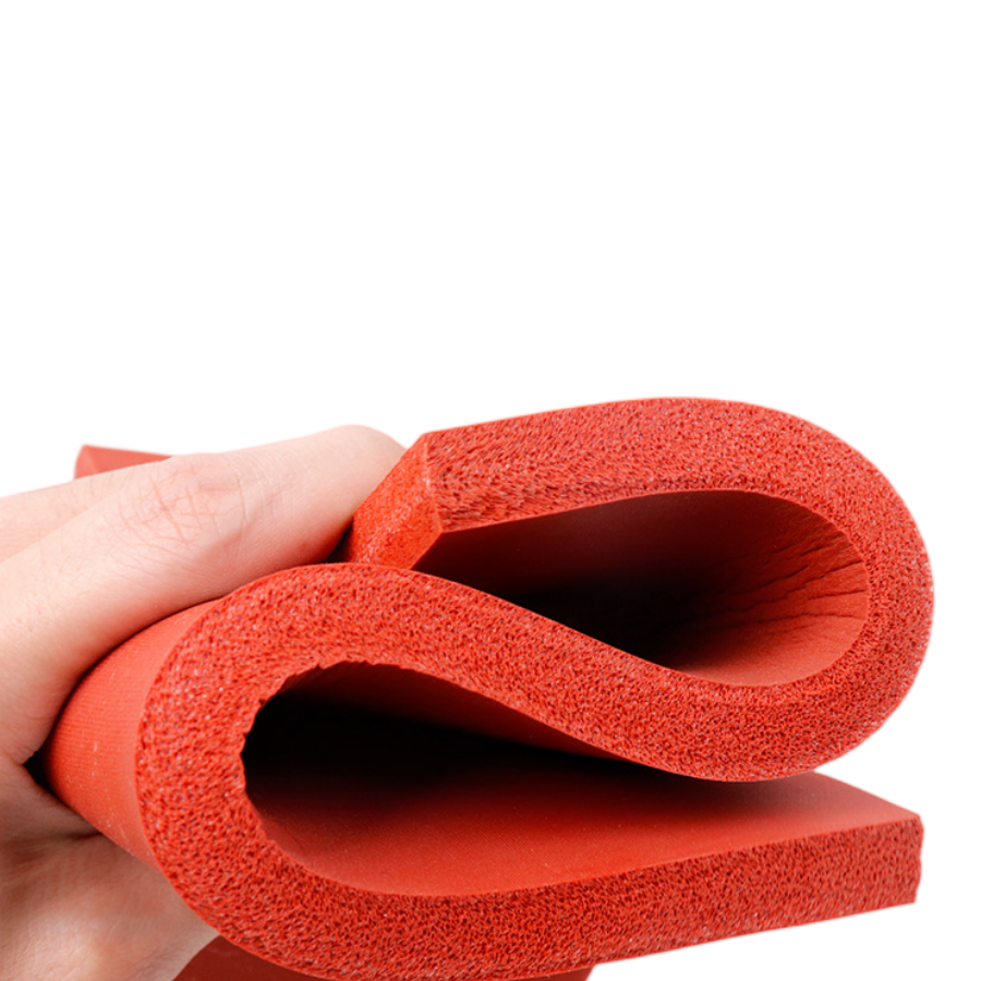 High quality high temperature resistant foam silicone ring hot pressed red silicone foam