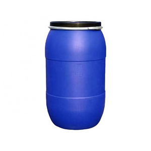 30 50 120 Liter HDPE durable plastic chemical drum plastic blue open top barrel for with iron hoop flange barrel