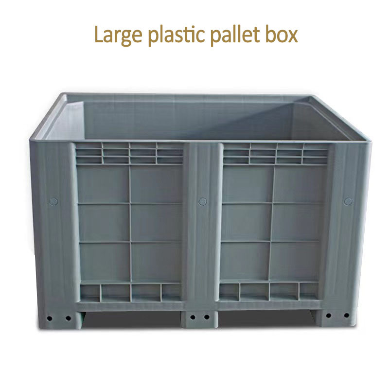 Large Heavy Duty Plastic Pallet Container Logistic Storage Pallet Box Crate with Lid and Wheels