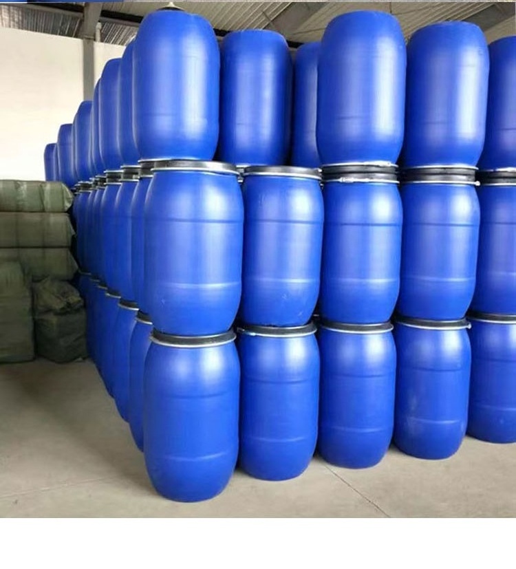 30 50 120 Liter HDPE durable plastic chemical drum plastic blue open top barrel for with iron hoop flange barrel