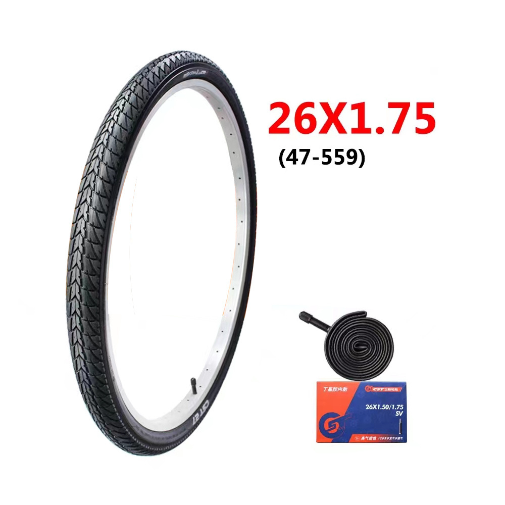 Durable 26x1.75 Ebike Bicycle Mountain Electric Bike Tire with Tube