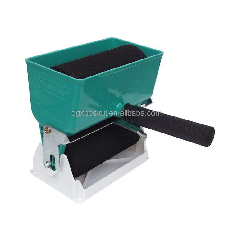 Wood working manual gluing machine carton packaging glue roller