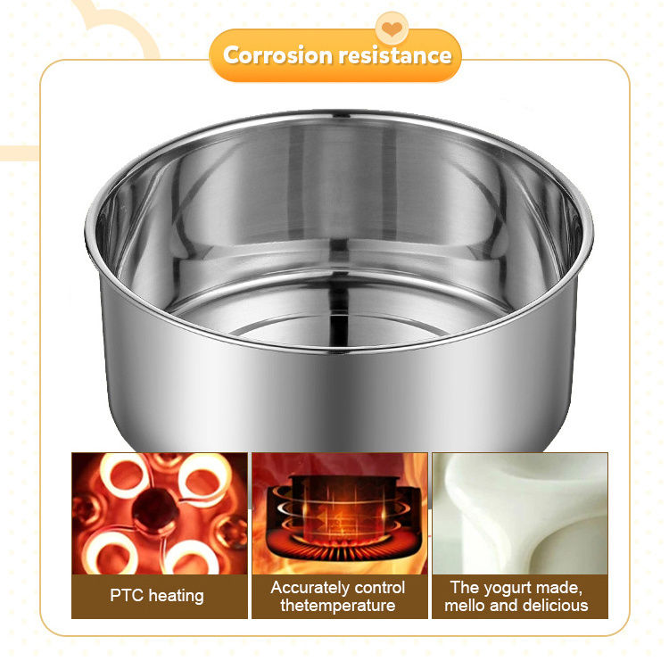 Professional product large capacity stainless steel hot sale electric yogurt maker machine for home