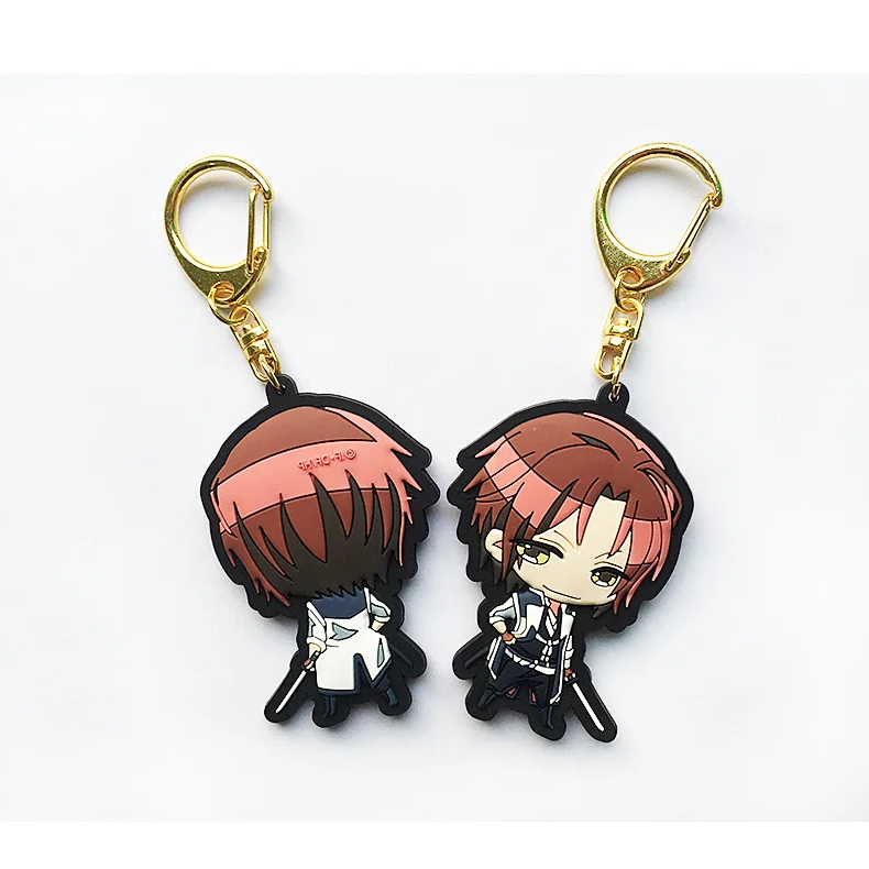 Japanese anime PVC doll key pendant doll action diagram Cartoon Keychain Silicone Cute Key Chains